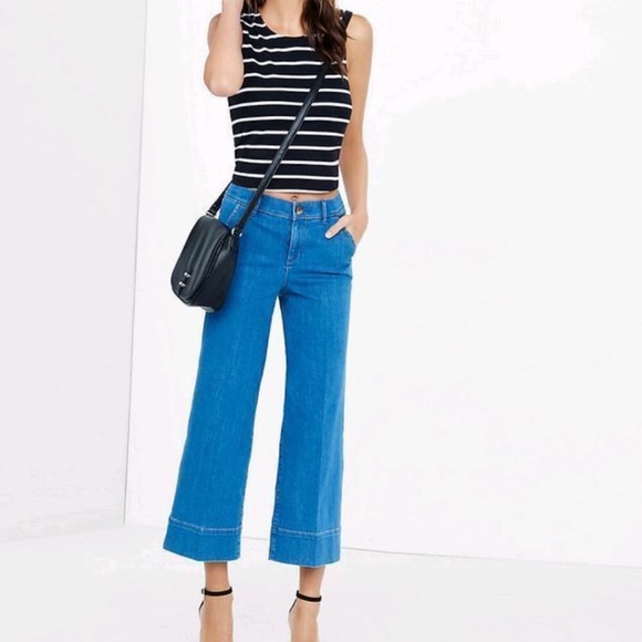 Express Denim - NWOT EXPRESS High Rise Wide Leg Cropped Jeans